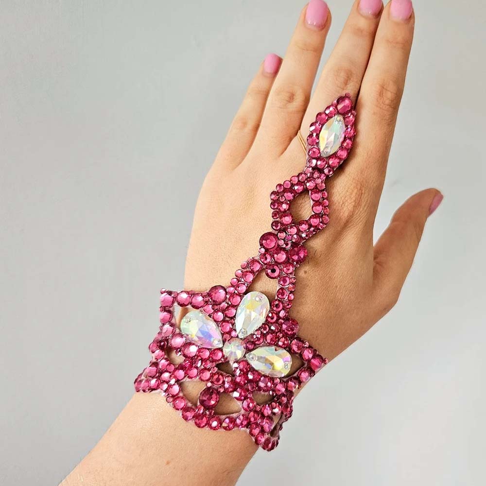 Women Fashion Dress Names - Stonefans Rose Pink Ballroom Dance Bracelet