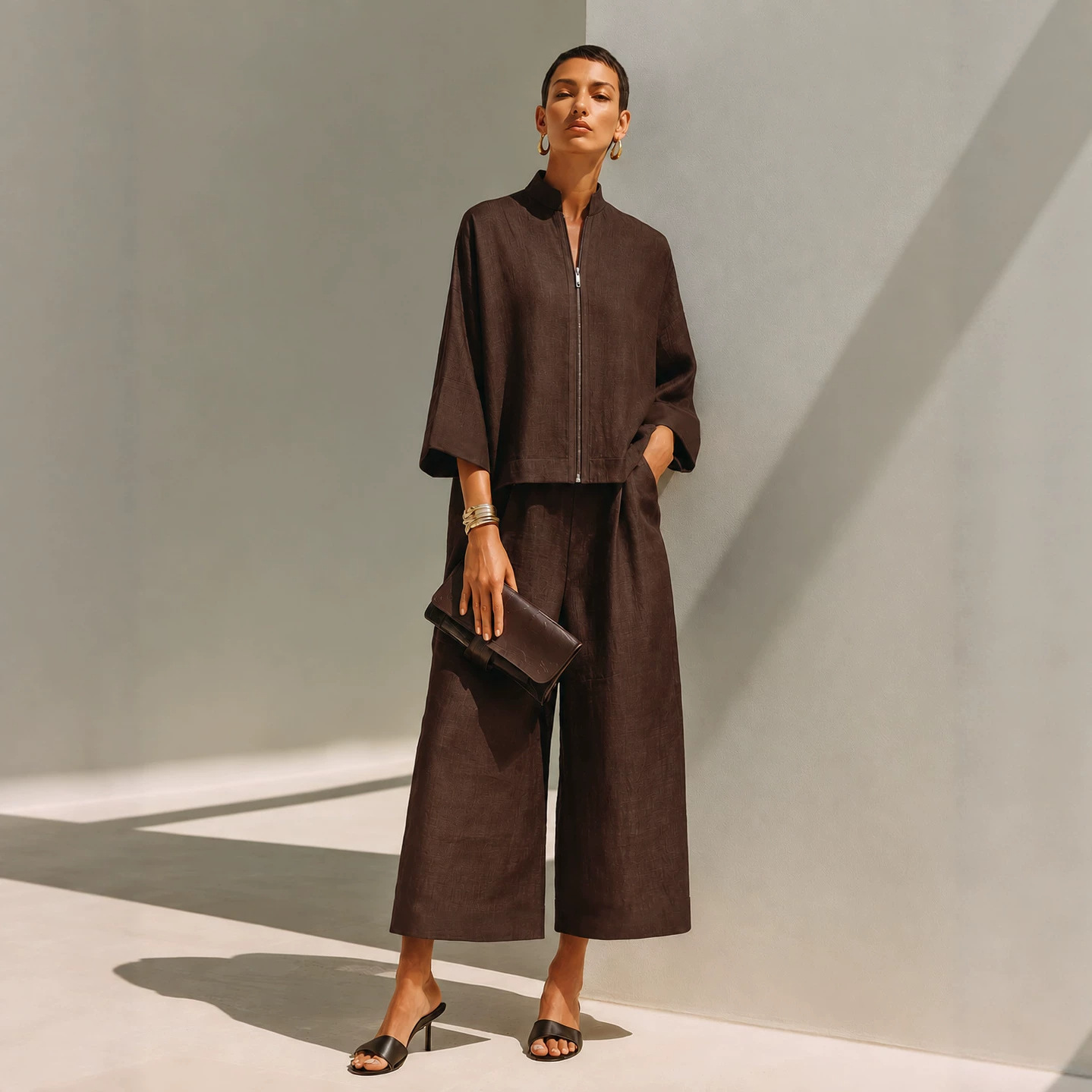 Women'S Fashion Quarter Zip - New Women Fashion Spring Autumn Linen