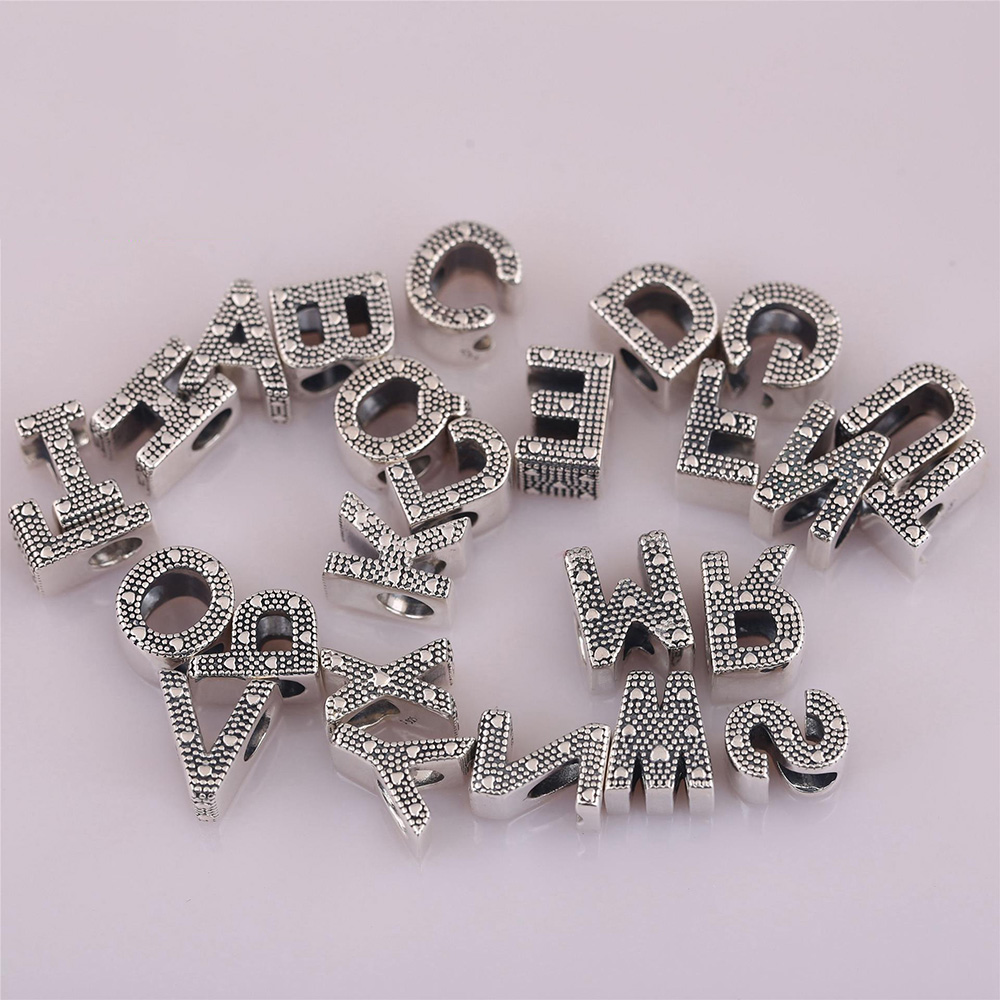 Women'S Fashion From The 20S - 925 Sterling Silver Bead Alphabet Letter