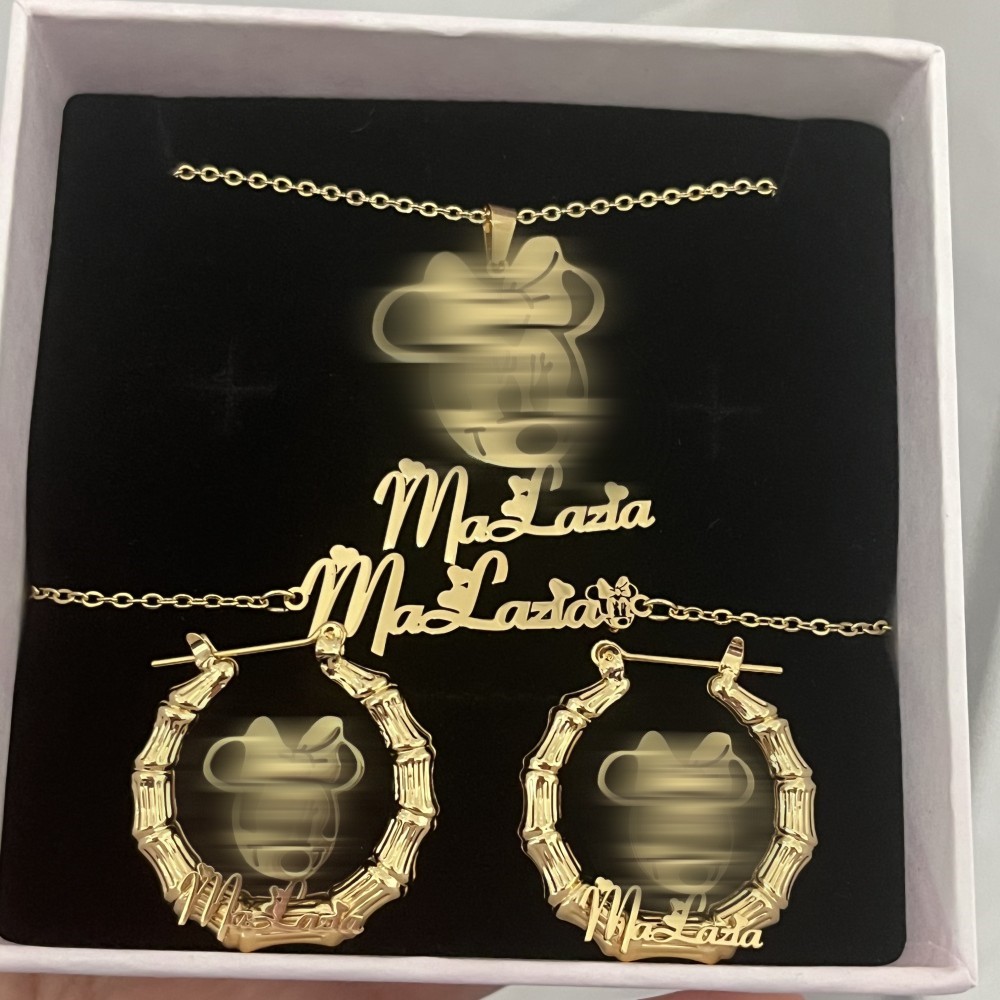 Women Fashion Names - DUOYING Custom Character Jewelry Set Personalized