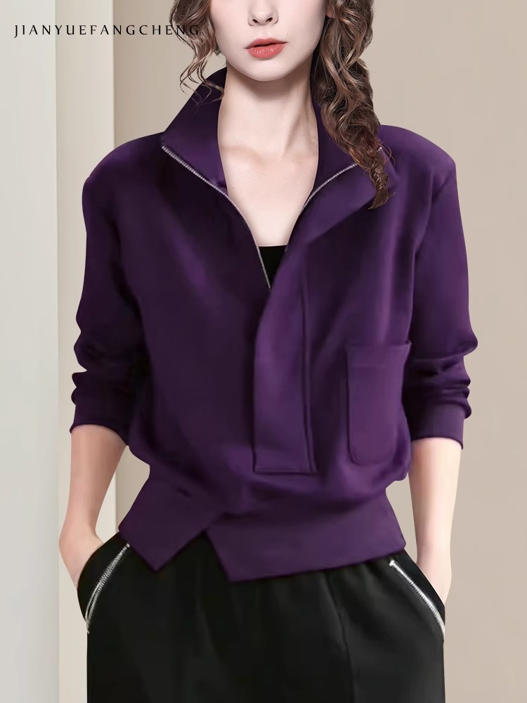 Women Knit Sweatshirts Half Zi - đánh giá và giá Women'S Fashion Quarter Zip