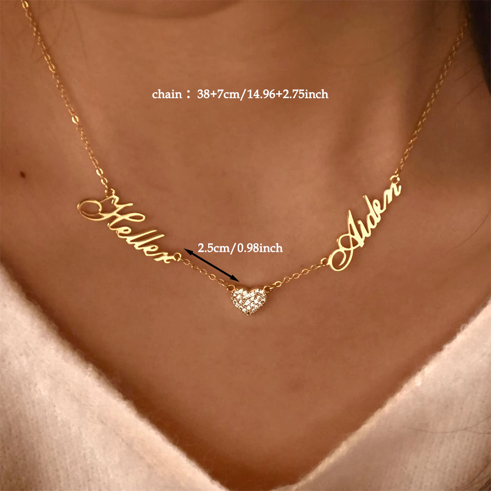 Custom Two Name Necklace For W - đánh giá và giá Women Fashion Names