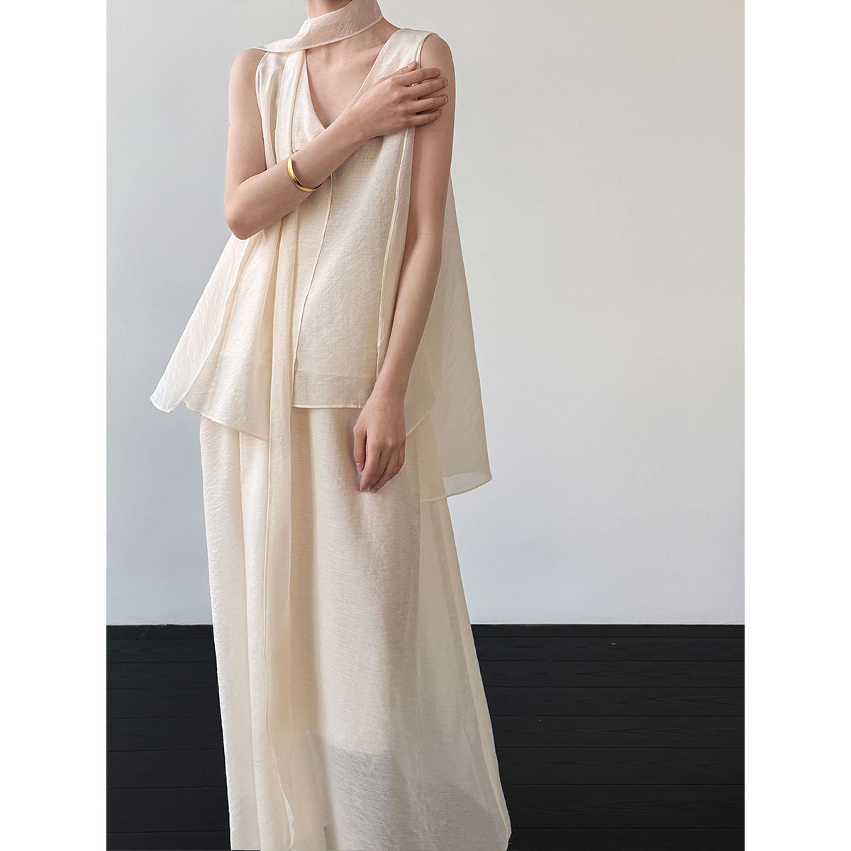 2026 Women Lace-Up V-Neck Slee - đánh giá và giá Wide Leg Palazzo Pants