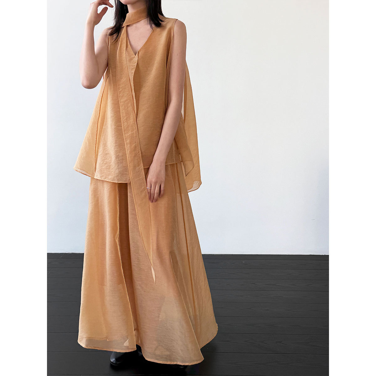 2026 Women Lace-Up V-Neck Slee - đánh giá và giá Wide Leg Palazzo Pants