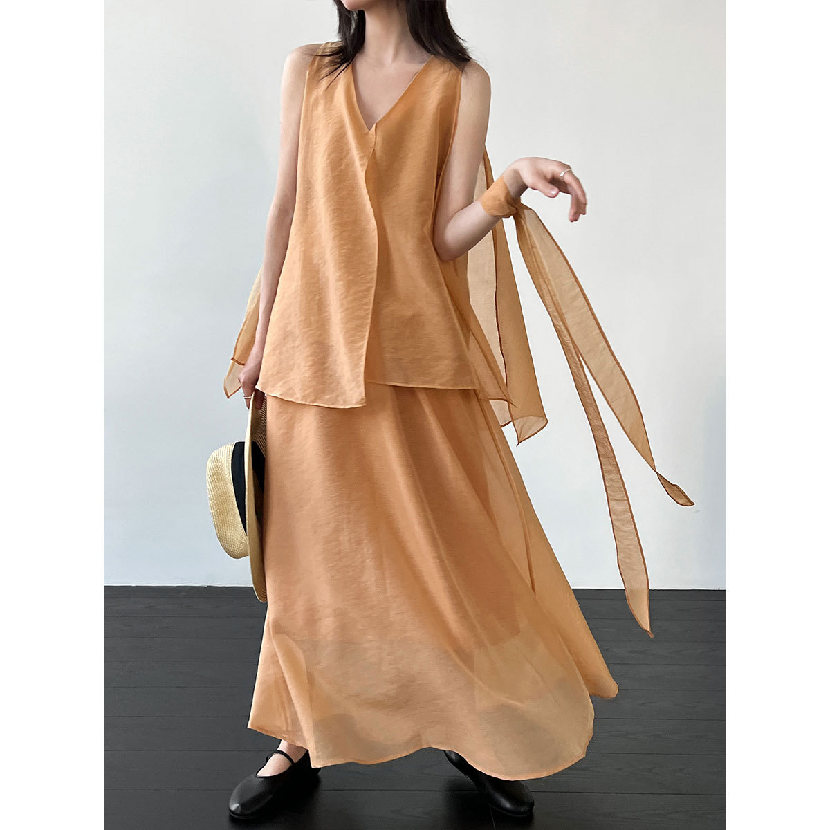 2026 Women Lace-Up V-Neck Slee - đánh giá và giá Wide Leg Palazzo Pants