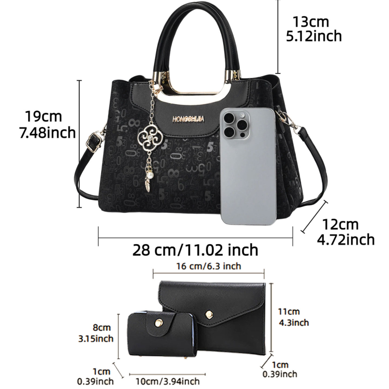 3-piece Fashion Women's Handba - đánh giá và giá Crossbody Bag Women