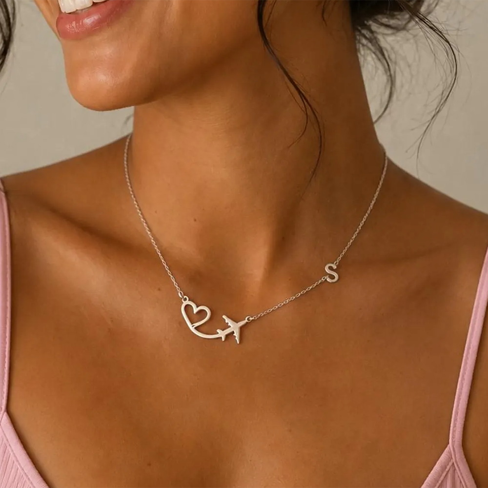 Personalized Heart Airplane In - đánh giá và giá Women Fashion Names