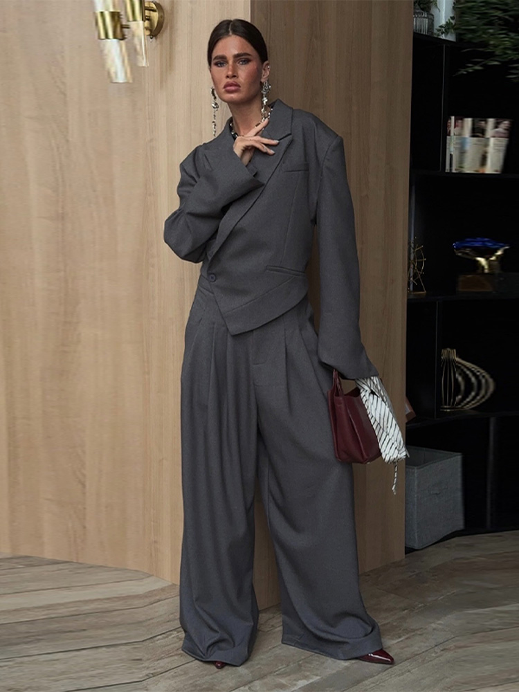 Solid Women Officewear Lapel P - đánh giá và giá Wide Leg Palazzo Pants