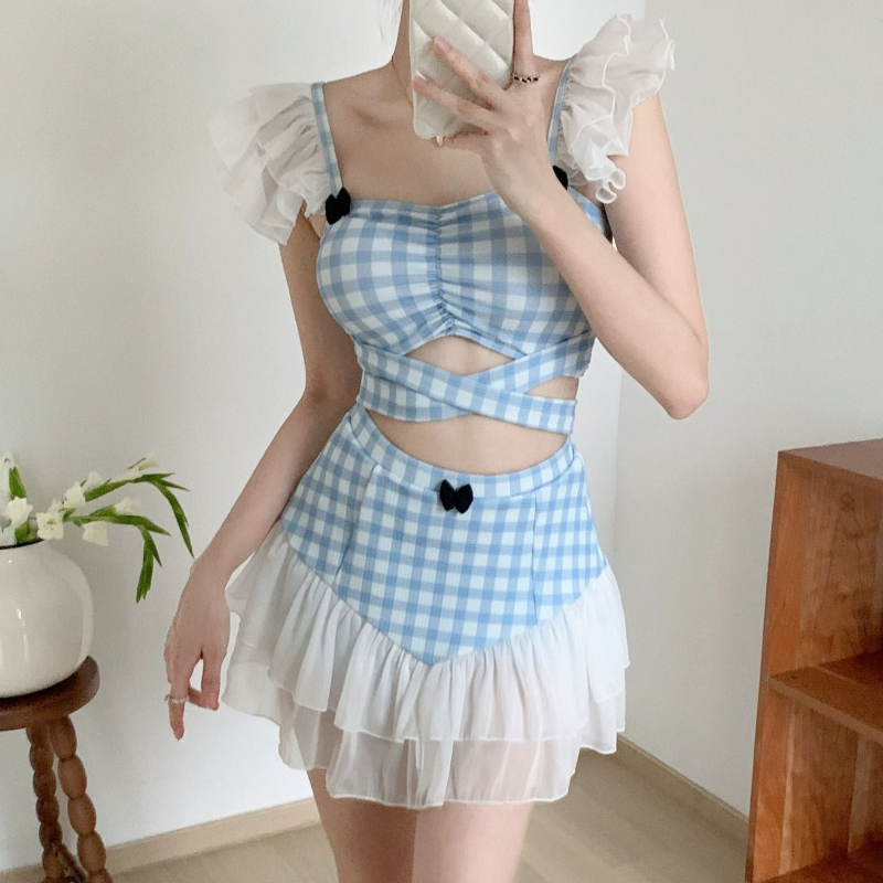 Ladies Slimming Halter Bathing - đánh giá và giá Women Fashion Korean