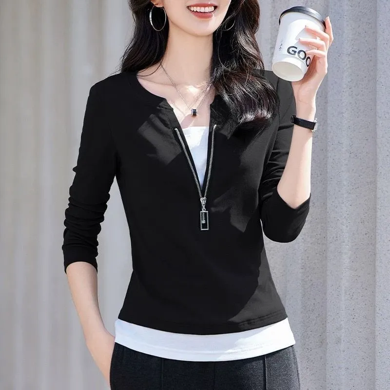 Women's Fashion V-Neck Zip Lon - đánh giá và giá Women'S Fashion Quarter Zip
