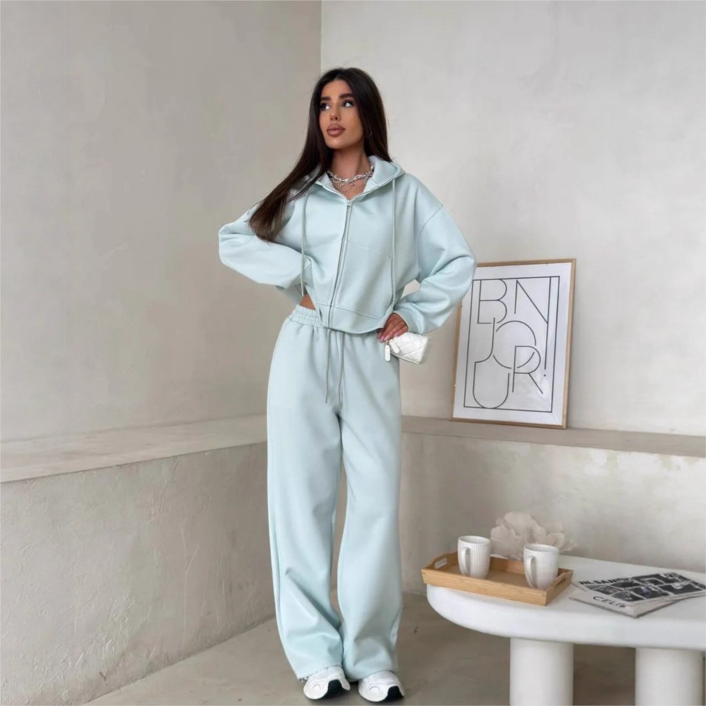 Women's Sports Suit Hooded Swe - đánh giá và giá Wide Leg Palazzo Pants