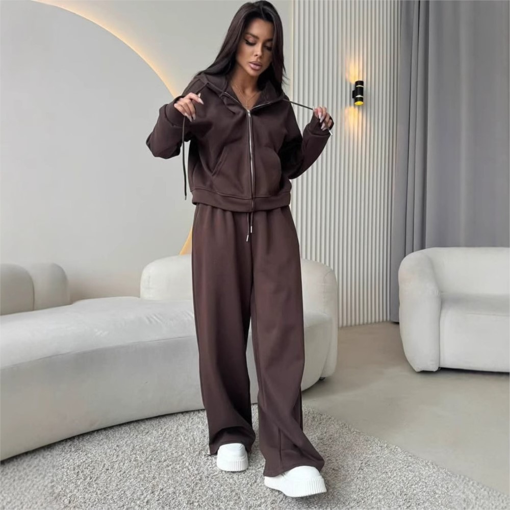 Women's Sports Suit Hooded Swe - đánh giá và giá Wide Leg Palazzo Pants