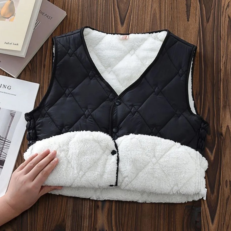Vintage Women Lace-up V-neck S - đánh giá và giá Puffer Vest Fashion Women
