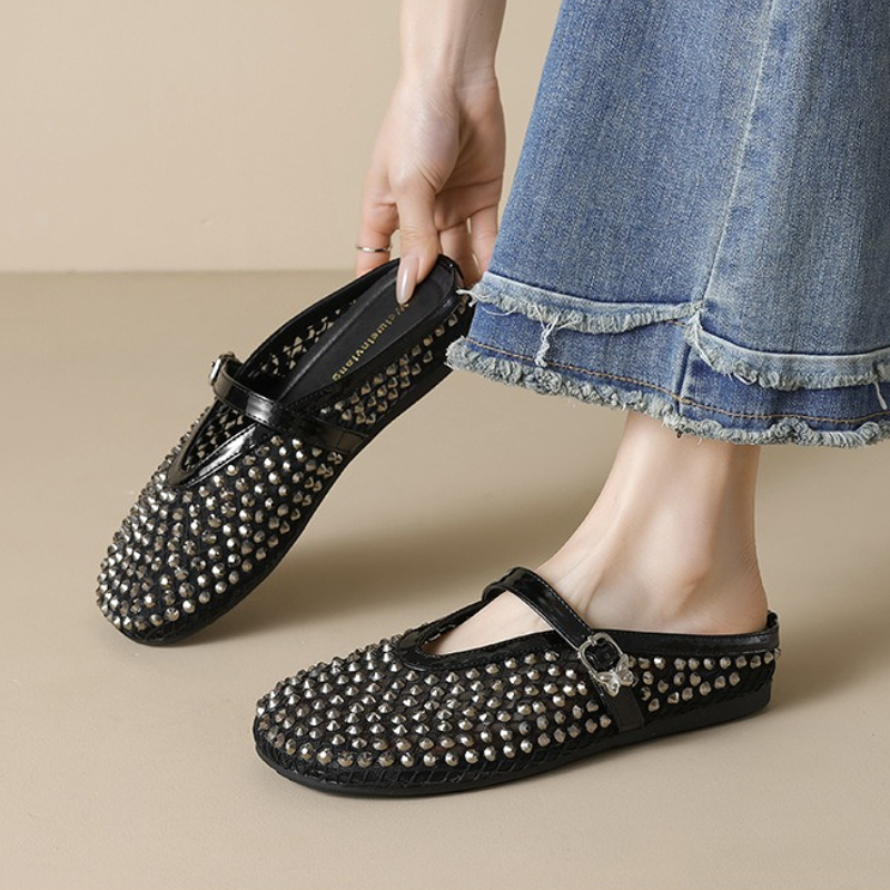 Mesh Rhinestone Brand Slippers - đánh giá và giá Women'S Fashion Brands