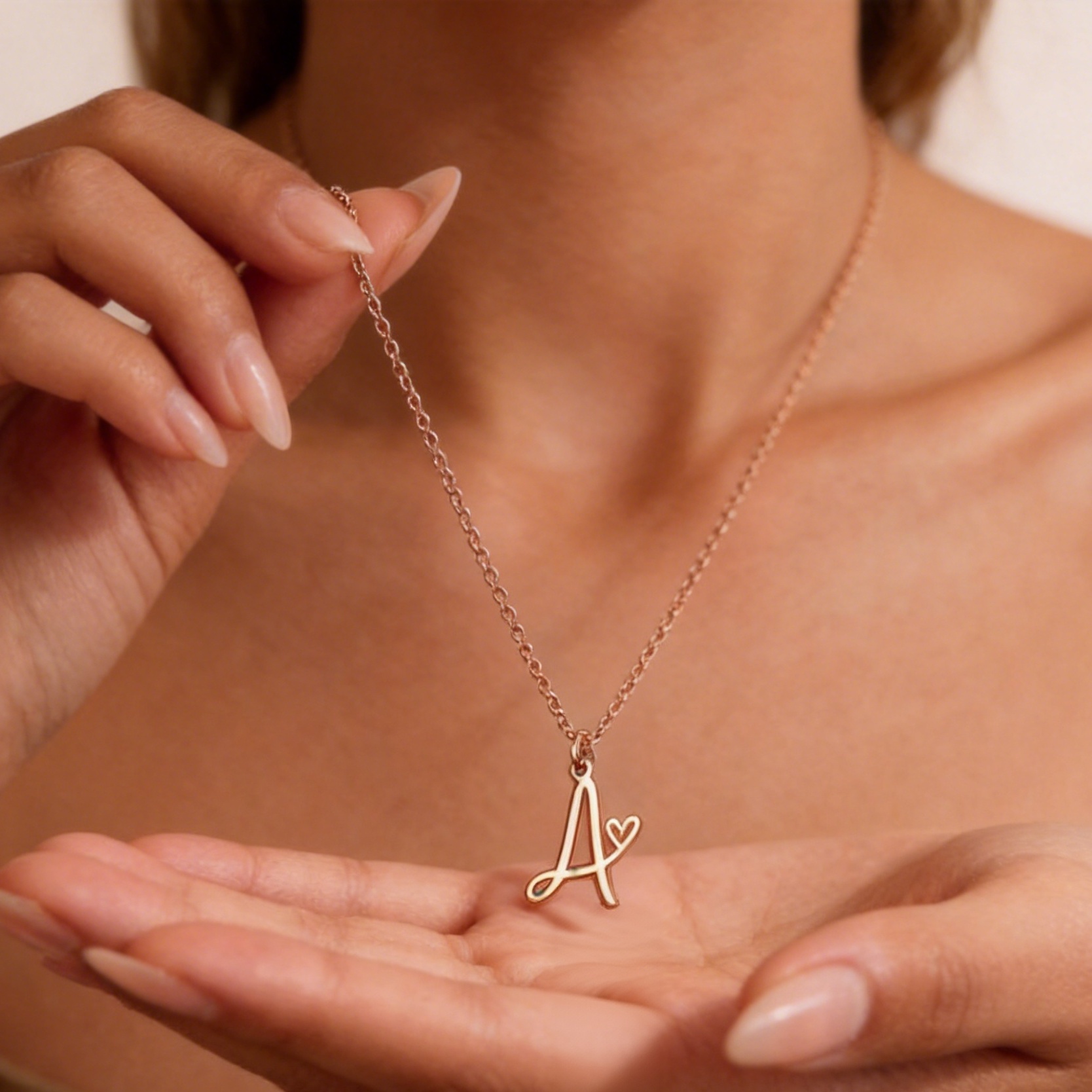 Custom Dainty Heart Initial Ne - đánh giá và giá Xl Women'S Fashion