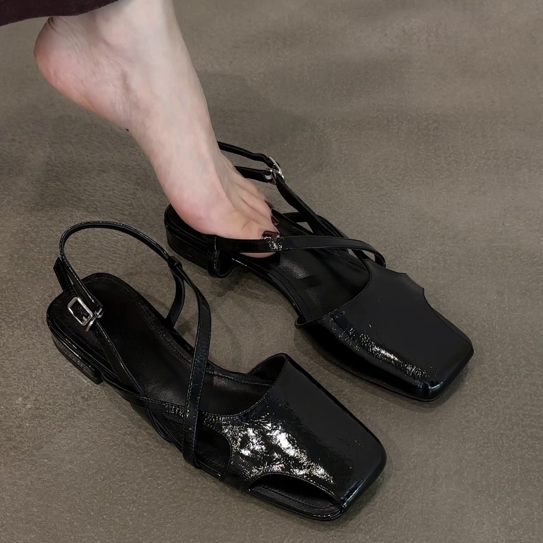 Fashion Patent Leather Sandals - đánh giá và giá Women Fashion Korean
