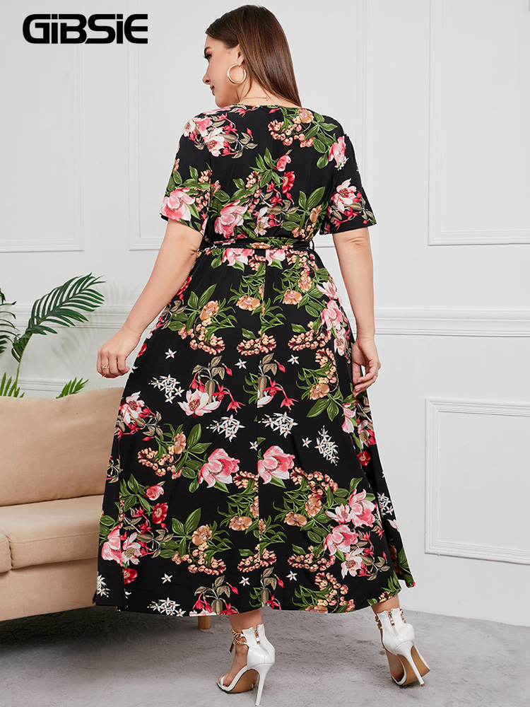 GIBSIE Plus Kích Thước Cổ V Họ - đánh giá và giá Maxi Dress Boho