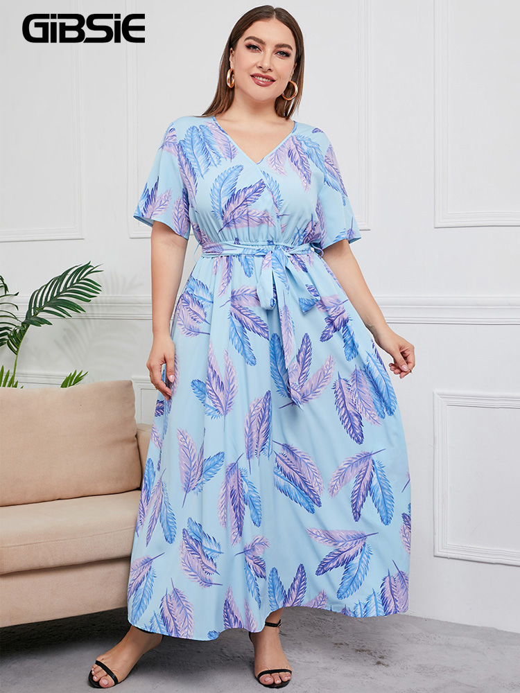 GIBSIE Plus Kích Thước Cổ V Họ - đánh giá và giá Maxi Dress Boho