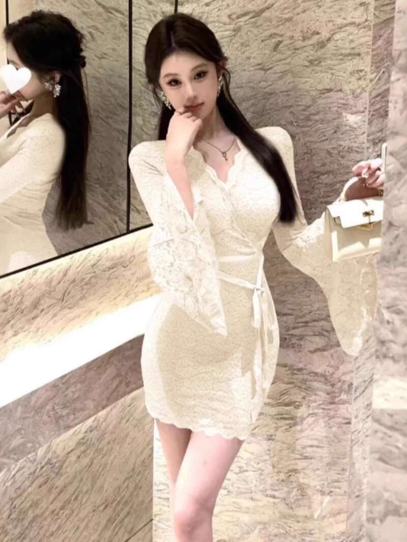 Sexy Lace Bell Sleeve Dress Wo - đánh giá và giá Women Fashion Dress Names