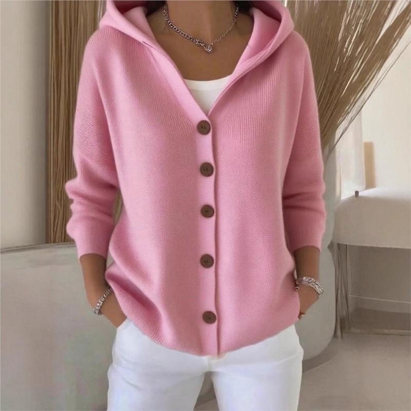 Simple Fashion Knitted Hooded  - đánh giá và giá Women'S Fashion Quarter Zip