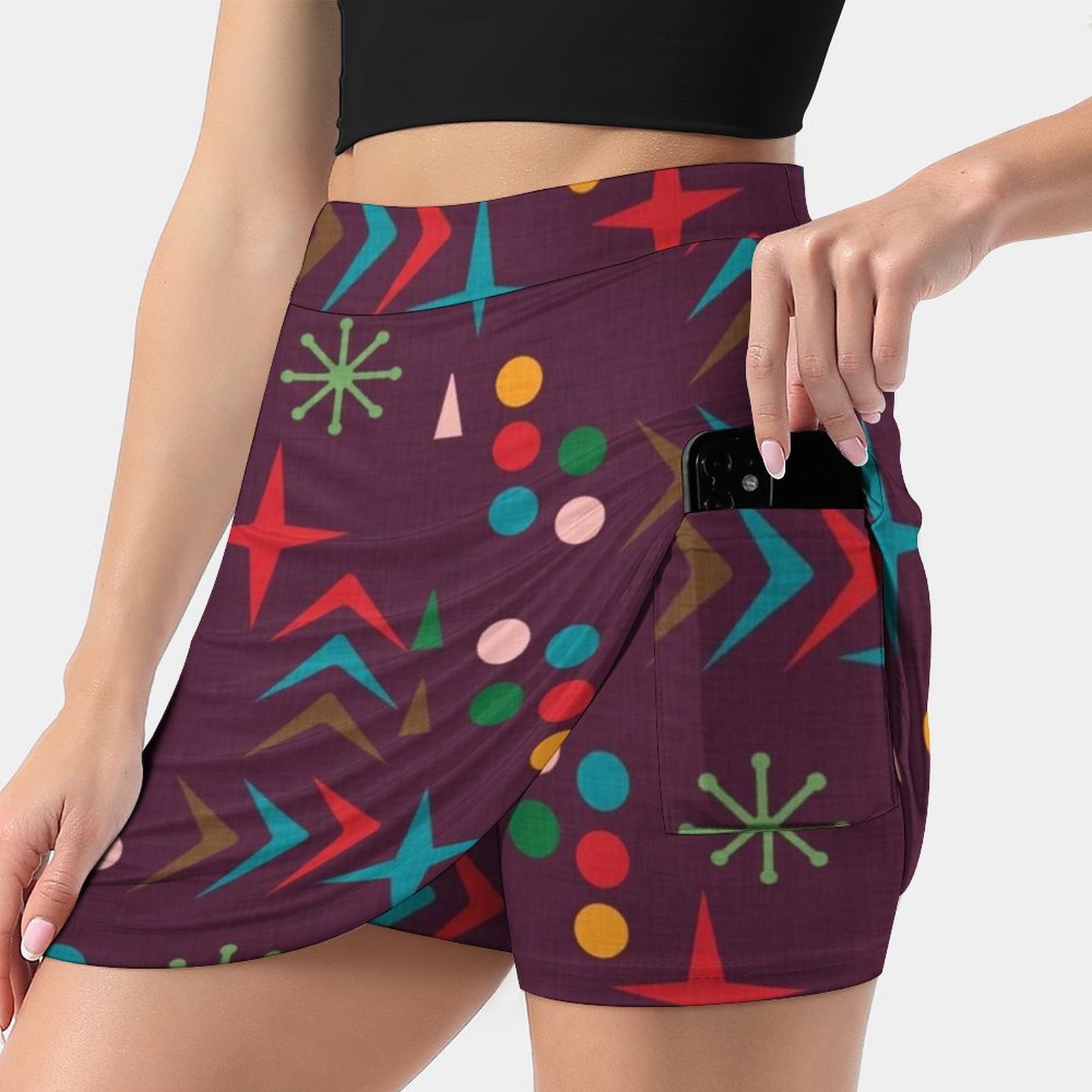 Atomic Pattern Purple Mid Cent - đánh giá và giá Women'S Fashion Of The 60S