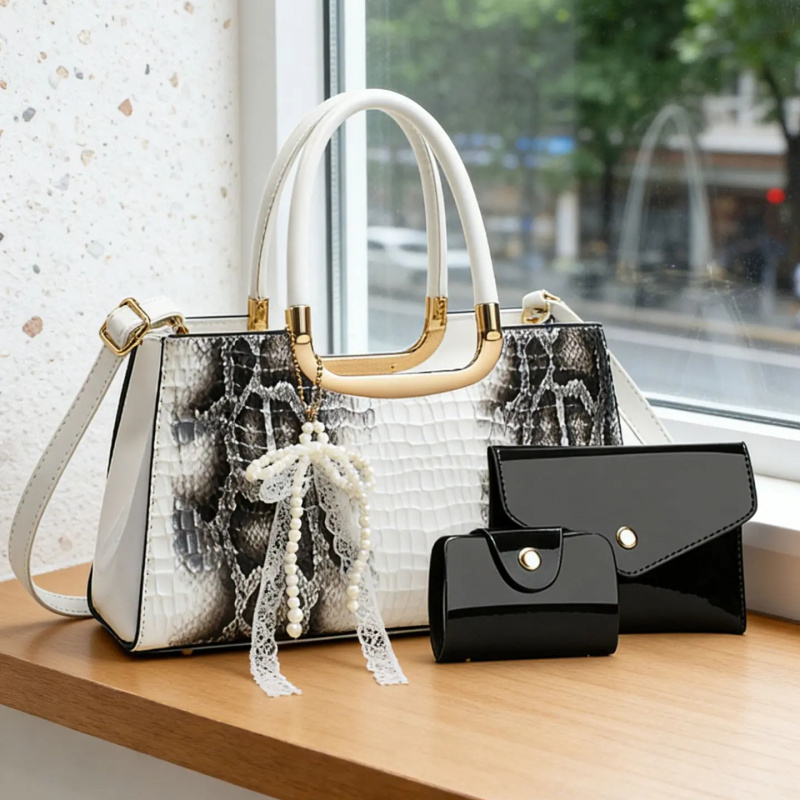 Women's Handbag Set, Crocodile - đánh giá và giá Crossbody Bag Women