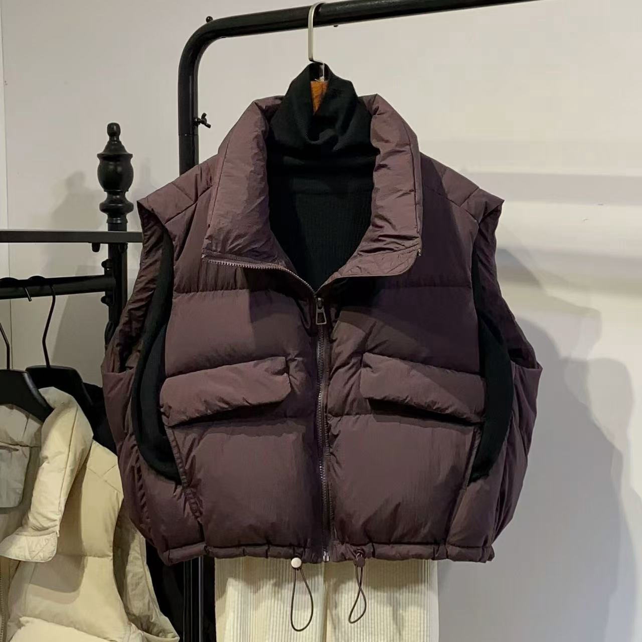 Autumn Puffer Jacket Loose Dow - đánh giá và giá Puffer Vest Fashion Women