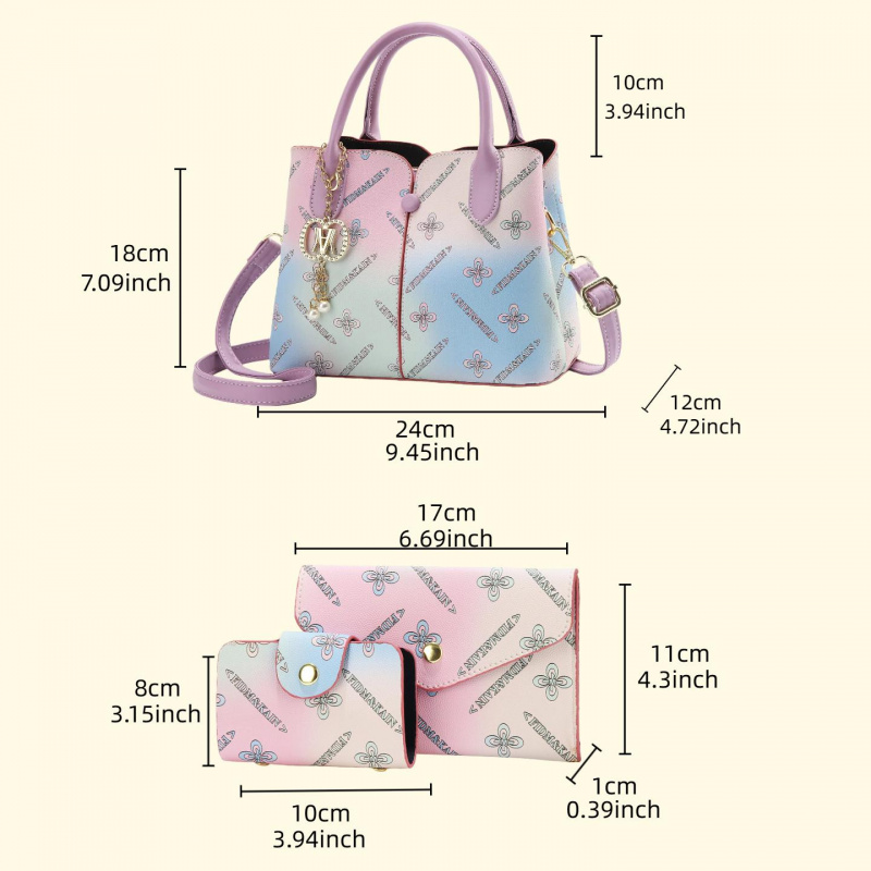 Gradient Women's Three-piece S - đánh giá và giá Crossbody Bag Women