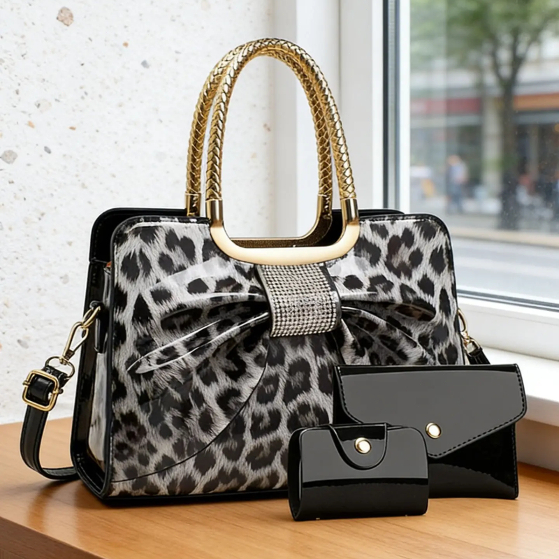 Butterfly Knot Leopard Print W - đánh giá và giá Crossbody Bag Women